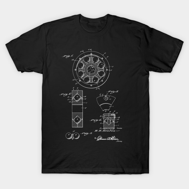 Ball Bearing Vintage Patent Hand Drawing T-Shirt by TheYoungDesigns